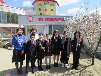 小学校を卒業した卒園児が来てくれました♪